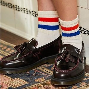 NWOB Dr. Martens Adrian Arcadia Leather Tassel Loafers in Cherry Red size 7